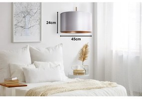 Duolla - Luster na lanku CANNES 1xE27/15W/230V pr. 45 cm strieborná/medená