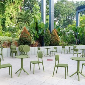 SKY FOLDING Ø60 sklopný záhradný stôl olive green