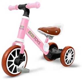 Bicykel pre deti 3v1 ECOTOYS BALANCE ružové