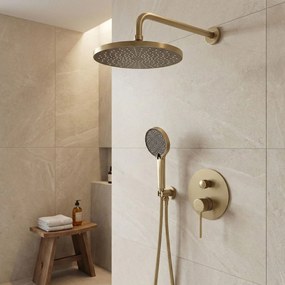 Rea Lungo Stripe, podomietková sprchová súprava + BOX, zlatá matná, REA-P9492