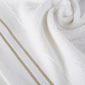 Dekorstudio Bavlnený uterák OLIVIA so zlatou výšivkou - biely Rozmer uteráku: 50x90cm