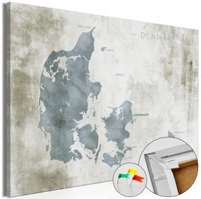 Artgeist Obraz na korku - Scandinavian Blue [Cork Map] Veľkosť: 90x60