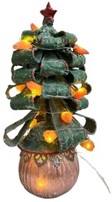 Dekor Led lampa Vianočný stromček metal Karneol 36*17