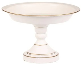 Aranžovacia kovová misa na stojane 20 cm, biela, 20 CM