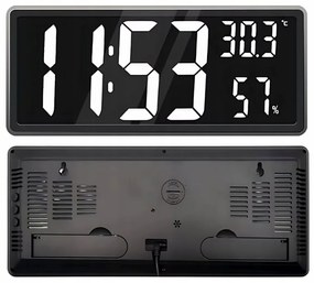 Verk 27452 Multifunkčné digitálne hodiny s teplomerom čiernej