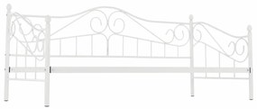 Kovová jednolôžková posteľ s roštom Daina 90x200 cm - biela