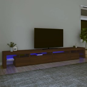 TV skrinka s LED svetlami hnedý dub 290x36,5x40 cm 3152809