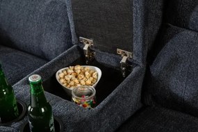 Sedacia súprava Relax 39979 Hollywood 2-sedenie Tmavošedá látka - Komfort-nábytok