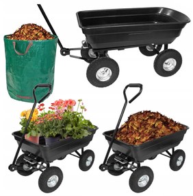 Záhradný vozík GARDENLINE čierny