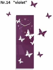 Nástenné nalepovacie hodiny s motívom motýľov
