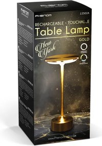 LED Stmievateľná nabíjacia stolná lampa NEW YORK LED/1,8W/5V 1200 mAh zlatá