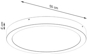 Stropné LED svietidlo Onyx 50, 1x LED 32w, 3000k, b