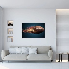 Obraz - Ragbyová lopta v akcii (90x60 cm)