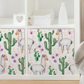 Manufakturer -  Lama a kaktus akvarelový nábytok fóliovaný detská izba