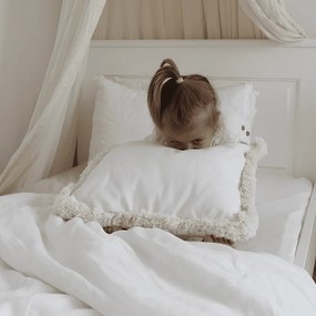 Boho štvorcový vankúš s rámom vanilka + vanilka 40x40 cm