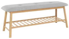 Sivá lavica s bambusovou konštrukciou LAVIDA TYP 3