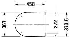 Duravit ME by Starck - Závesné WC Rimless set, biela 45290900A1