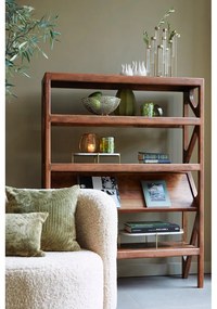 Hnedá knižnica z masívu akácie 120x160 cm Yuki - Light &amp; Living