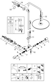 GROHE 27174001 - Sprchový systém RAINSHOWER SYSTEM 400 450 mm lesklý chróm