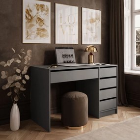 PISACÍ STÔL ORLANDO ŠEDÝ MATNÝ