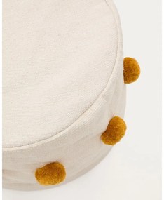 Taburet v horčicovej farbe/béžový Manua – Kave Home