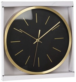 Nástenné hodiny GOLACK 25 cm čierne/zlaté