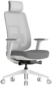 KREDE Kancelárska stolička K42 WHITE šedá