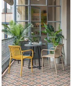 Horčicovožltá záhradná stolička Kave Home Isabellini