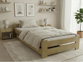 Posteľ Emily 90 x 200 cm, borovica Rošt: Bez roštu, Matrac: Bez matraca