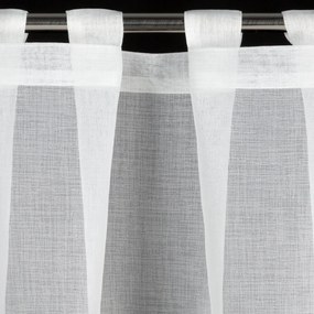 EUROFIRANY KRÁTKA ZÁCLONA NA PÚTKACH SUZAN 150X40 CM BIELA