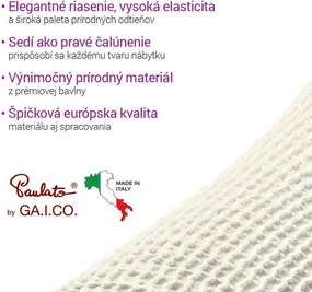 Bielastické poťahy COSTINA smotanová kreslo ušiak (š. 60 - 110 cm)