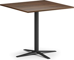 Konferenčný stolík AURA, 60x60 cm, čierna podnož, orech