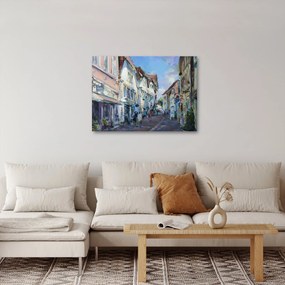 Obraz - Ulička starého mesta, akrylová maľba (70x50 cm)