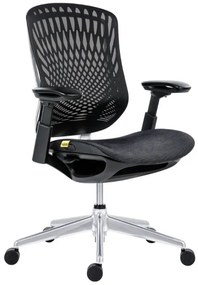 Kancelárska ergonomická stolička Antares BAT NET PERF — čierna, nosnosť 130 kg