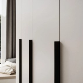 ŠATNÍKOVÁ SKRIŇA BLANCA KAŠMÍR 4D ČIERNE ÚCHYTKY