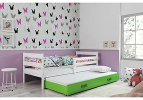 Detská posteľ s výsuvnou posteľou ERYK 200x90 cm Zelená Sivá