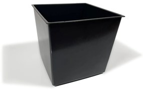 Tlmený a minimalistický čierny kovový kvetináč 22X22X40 cm