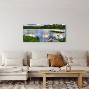 Obraz - Malebná dedina (120x50 cm)
