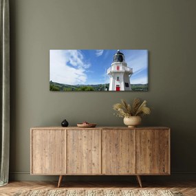Obraz majáku Akaroa, Nový Zéland (120x50 cm)