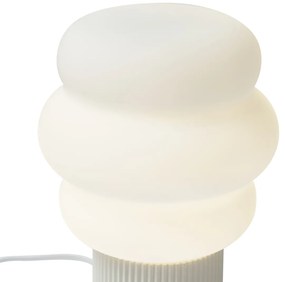 Japandi stolná lampa béžová s opálovým sklom 18cm - Kumo