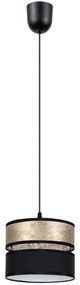 Luster na lanku LIMA 1xE27/60W/230V zlatá/čierna