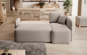 AKCIA Béžová rohová sedacia súprava HADSON - pravý roh II. akosť