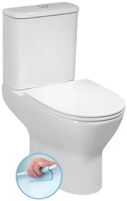 Bruckner Bruckner, DARIO RIMLESS WC kombi misa s nádržkou, spodný/zadný odpad, biela, 201.431.4