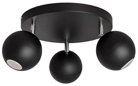 LED Bodové svietidlo MIDWAY 3xGU10/4,8W/230V čierna