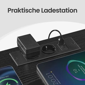 Sada 2 nočných stolíkov s LED osvetlením a nabíjacou stanicou LGSB35202B102