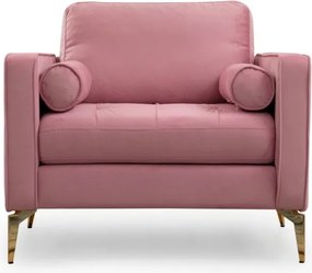 Křeslo Rome růžové/zlaté