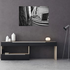 Obraz - Priviazaná loď (90x60 cm)