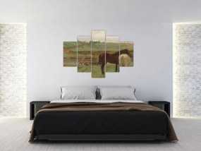 Obraz - Edgar Degas, Horses in a Meadow, reprodukcia (150x105 cm)