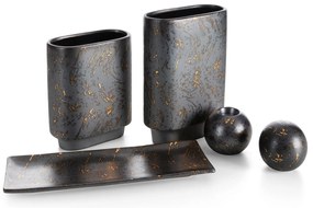 DEKORAČNÁ GUĽA ARIELA 10X10 CM GRAFITOVÁ