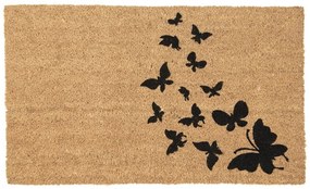 Kokosová rohožka s motýlikmi - 75*45*1 cm